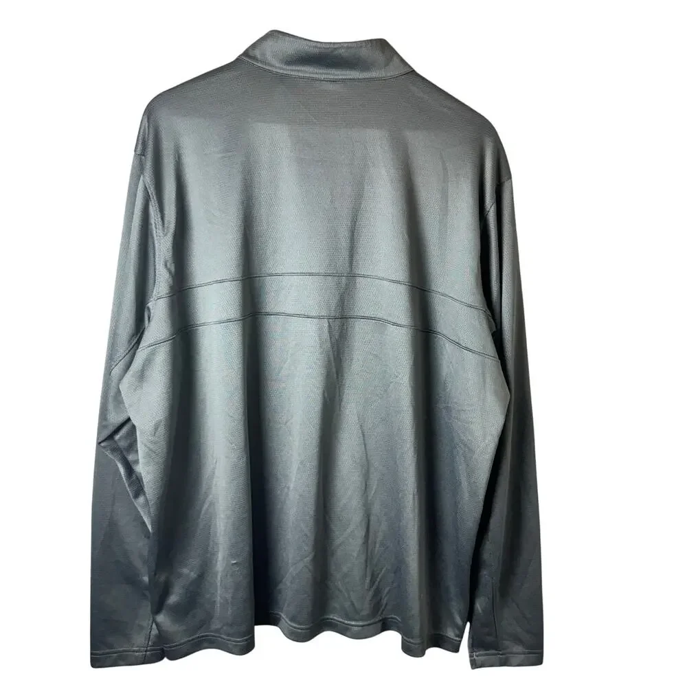 Nike Dri-Fit 1/4 Zip Long Sleeve Top Mens XXL Gray Lightweight Athletic Workout